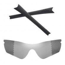 Walleva Transition/Photochromic Polarized Replacement Lenses and Black Rubber Kit For Oakley Radar Path Sunglasses